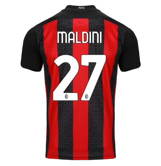 AC Milan Home Kit Soccer Jersey MALDINI #27 2020/21